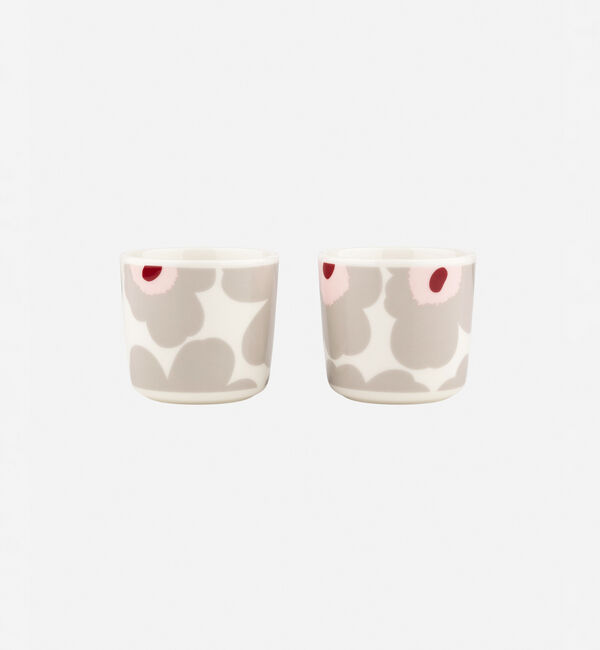 Marimekko「【日本限定】Unikko コーヒーカップセット（ハンドルなし） 200ml」|その他|ﾗｲﾄｸﾞﾚｰ&times;ﾗｲﾄﾋﾟﾝｸ