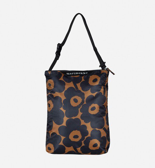 Marimekko「【日本限定】Neat Crossbody Unikko M ショルダーバッグ」|ショルダー・メッセンジャー|ﾌﾞﾗｳﾝ&times;ﾀﾞｰｸﾌﾞﾙｰ