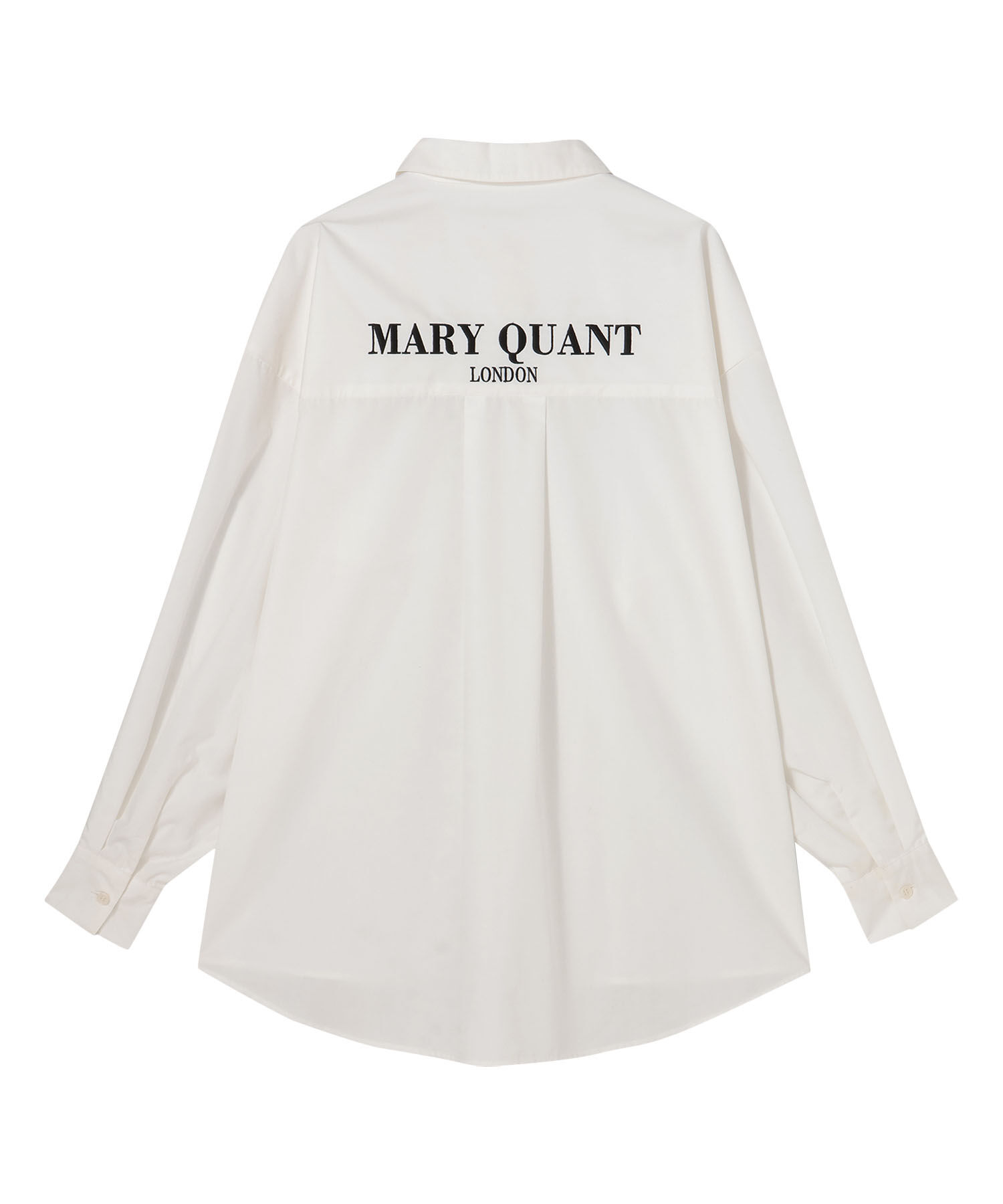 MARY QUANT「バックロゴシャツ ブラウス」|カーディガン|