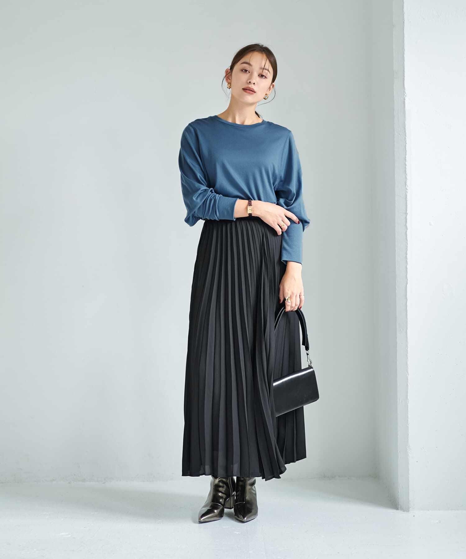 STYLE DELI「【Made in Japan】なめらかテンセル袖ギャザートップス」|Tシャツ・カットソー|