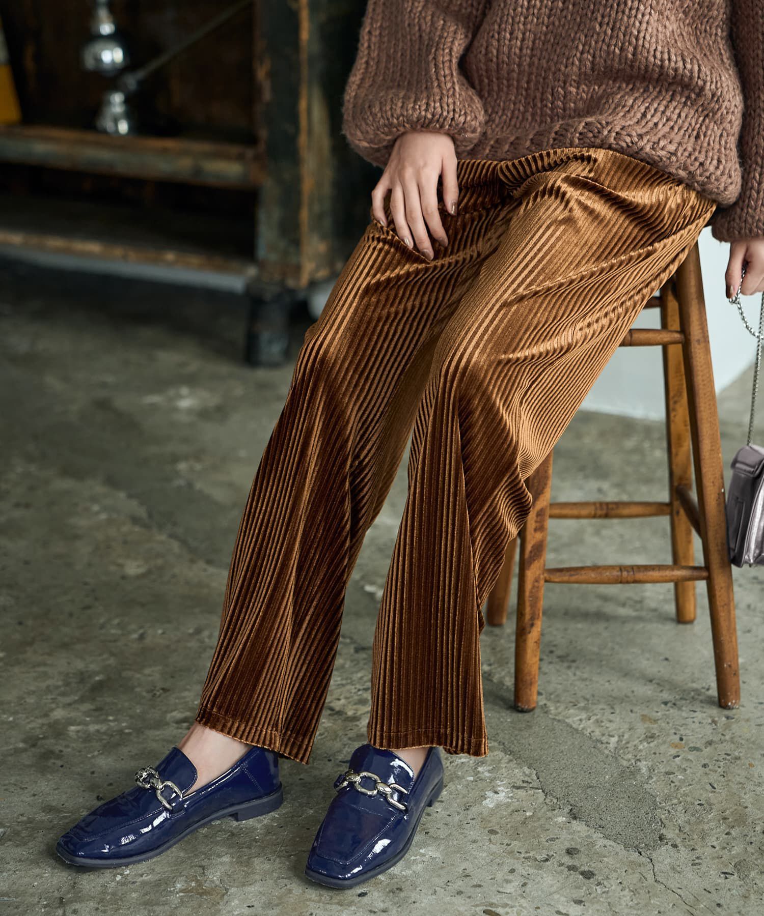 STYLE DELI「ストライプベロアリラックスパンツ」|その他|