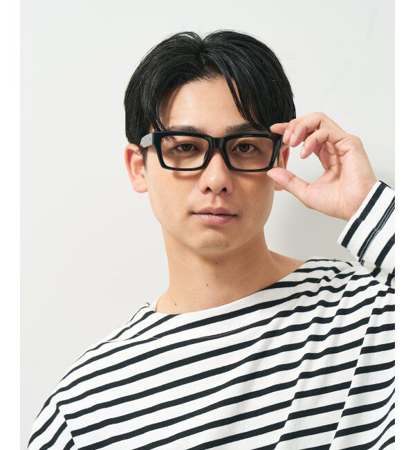  「ウェリントン型メガネ｜黒縁フレーム｜太縁フレーム｜Zoff｜BRIGADE レンズ交換券付」|メガネ|