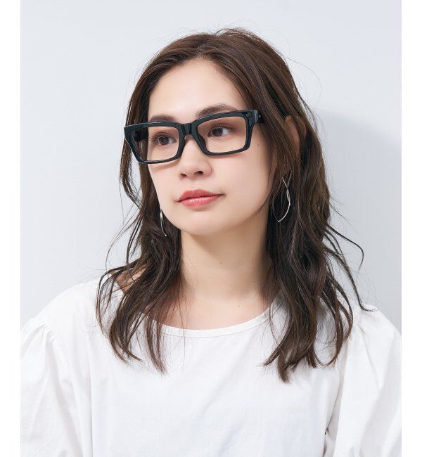  「ウェリントン型メガネ｜黒縁フレーム｜太縁フレーム｜Zoff｜BRIGADE レンズ交換券付」|メガネ|