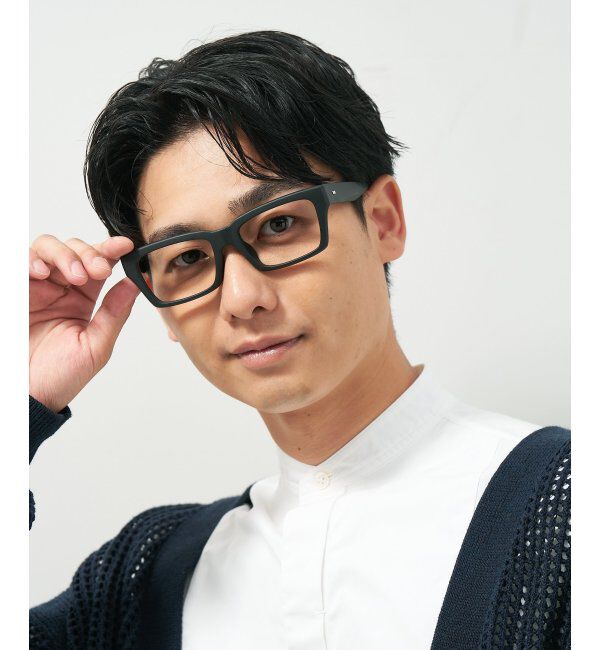  「ウェリントン型メガネ｜黒縁フレーム｜太縁フレーム｜Zoff｜BRIGADE レンズ交換券付」|メガネ|