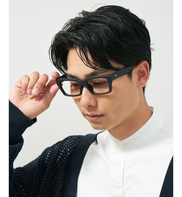  「ウェリントン型メガネ｜黒縁フレーム｜太縁フレーム｜Zoff｜BRIGADE レンズ交換券付」|メガネ|