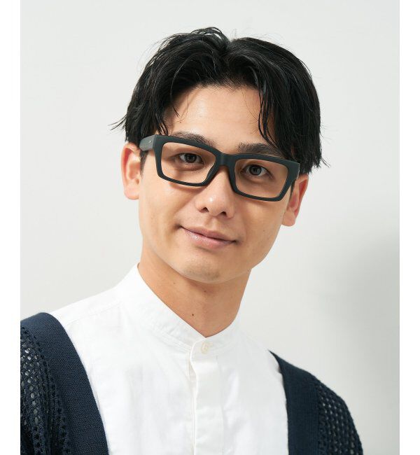  「ウェリントン型メガネ｜黒縁フレーム｜太縁フレーム｜Zoff｜BRIGADE レンズ交換券付」|メガネ|