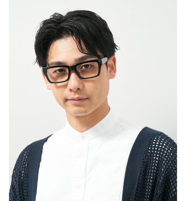  「ウェリントン型メガネ｜黒縁フレーム｜太縁フレーム｜Zoff｜BRIGADE レンズ交換券付」|メガネ|