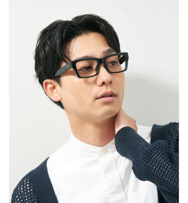  「ウェリントン型メガネ｜黒縁フレーム｜太縁フレーム｜Zoff｜BRIGADE レンズ交換券付」|メガネ|