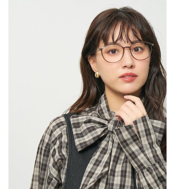  「ボストン型 メガネ 軽量 大人可愛い おうちメガネ 伊達メガネ レンズ交換券付」|メガネ|