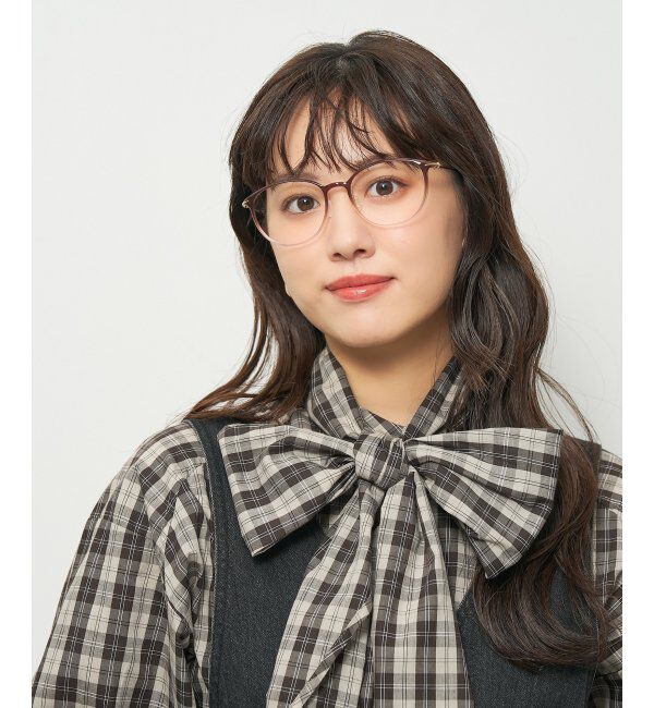  「ボストン型 メガネ 軽量 大人可愛い おうちメガネ 伊達メガネ レンズ交換券付」|メガネ|