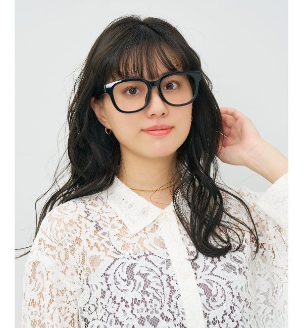  「ウェリントン型 メガネ | 軽量｜太縁｜黒縁｜大きめサイズ｜伊達メガネ｜ユニセックス レンズ交換券付」|メガネ|