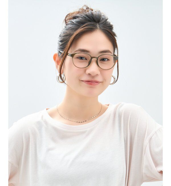  「[ミニーマウス モデル] 型 メガネ ディズニー 軽量 可愛い Disney Collection レンズ交換券付」|メガネ|オリーブ