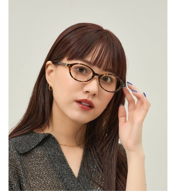  「Zoff｜ETRE TOKYO｜オーバル型 メガネ｜伊達メガネ 度付きメガネ ユニセックス レンズ交換券付」|メガネ|茶系デミ