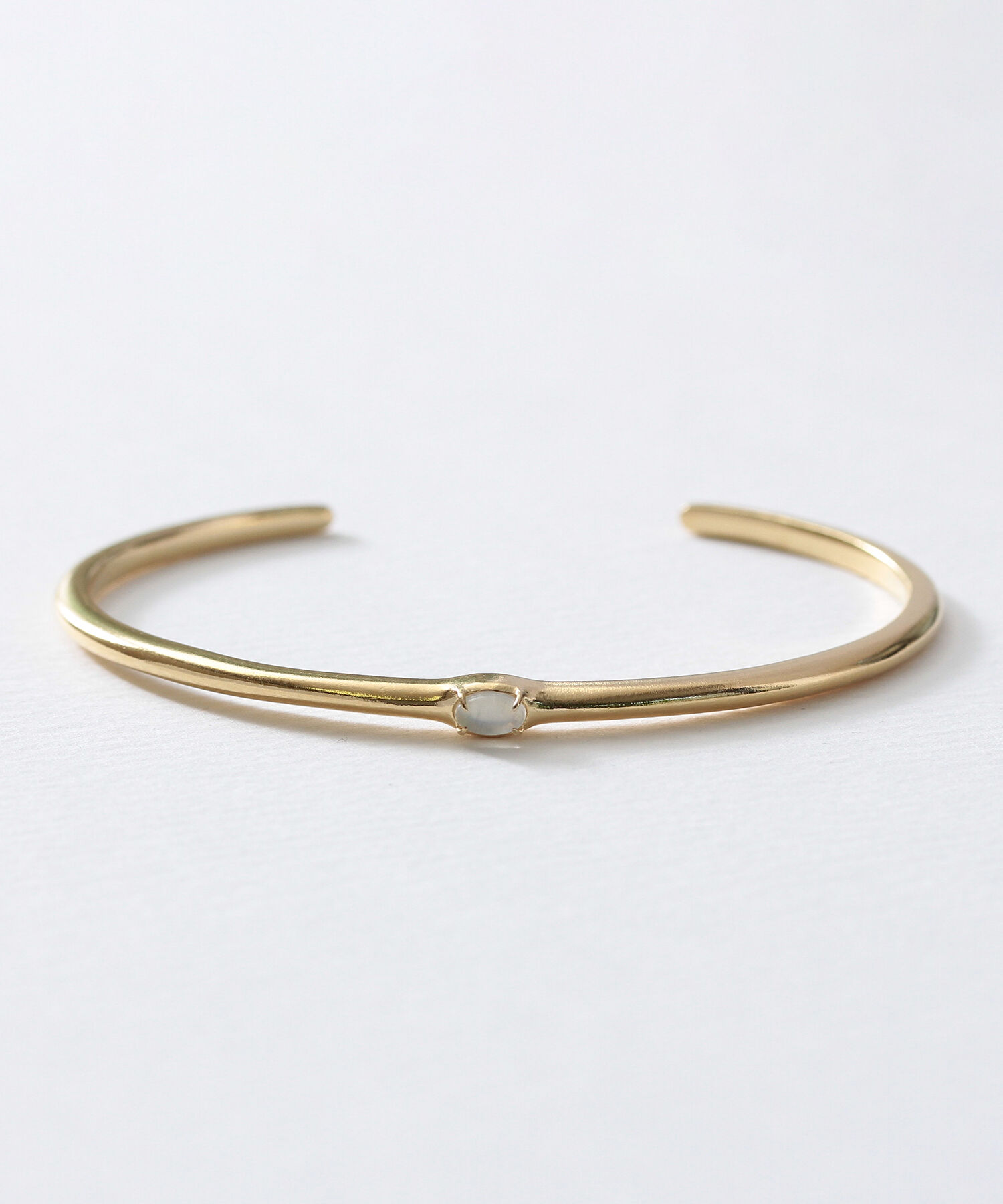  「silver925 ムーンストーン バングル (ニッケルフリー)」|ブレスレット・バングル|