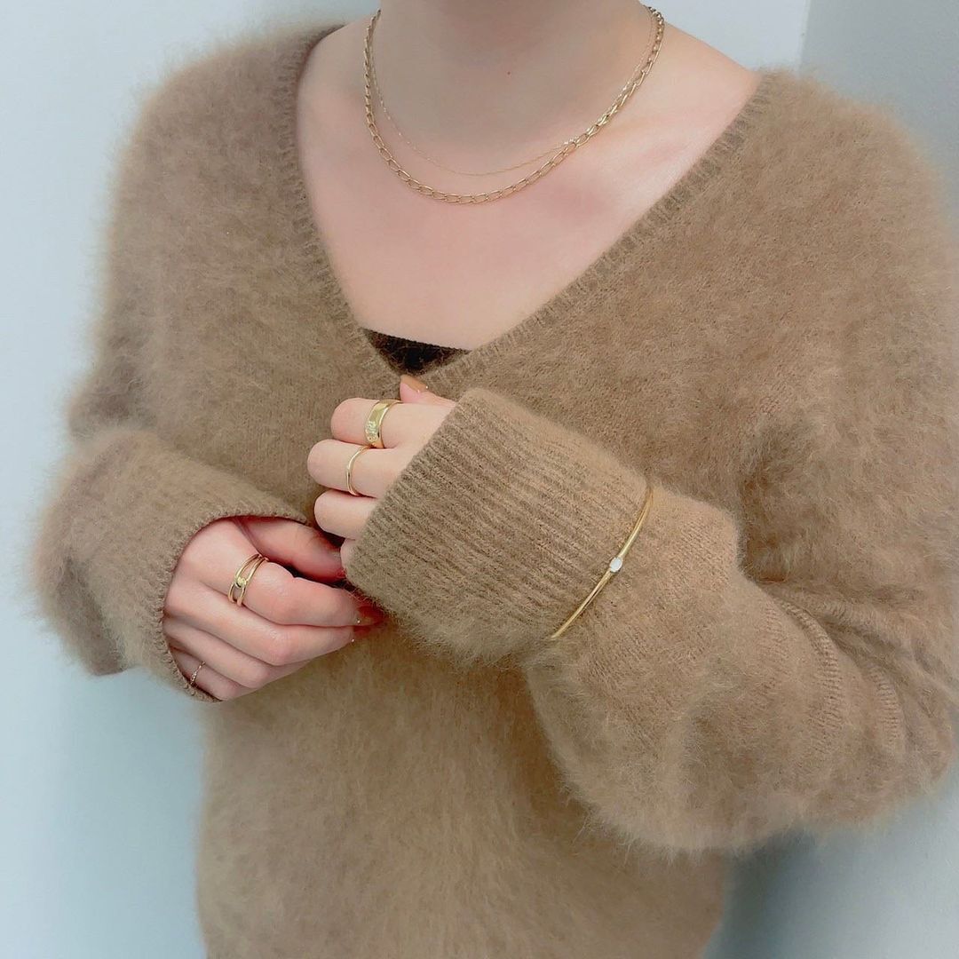  「silver925 ムーンストーン バングル (ニッケルフリー)」|ブレスレット・バングル|