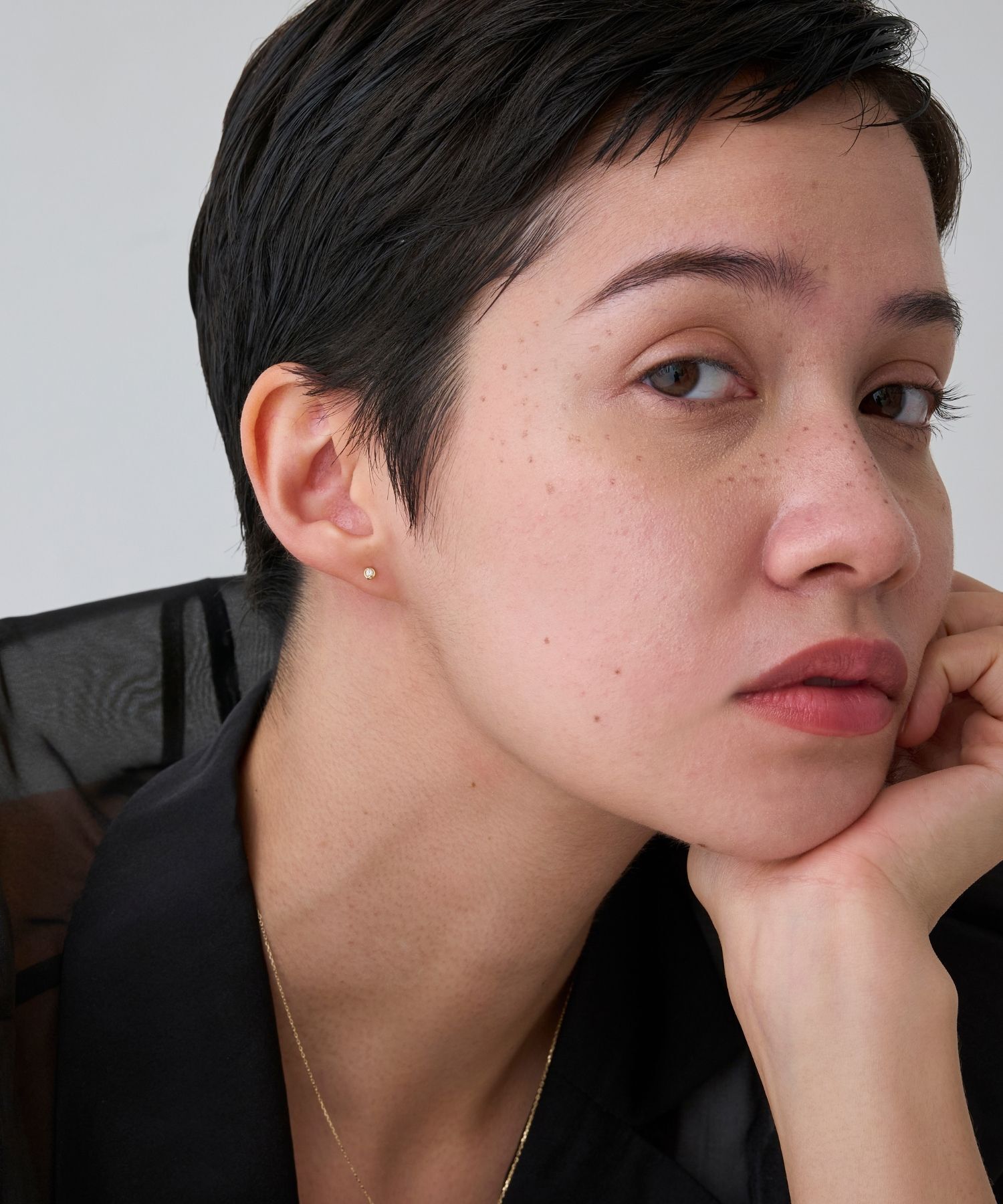 JUPITER「【K18】ベーシックダイヤモンドピアス/金属アレルギー対応」|ピアス|