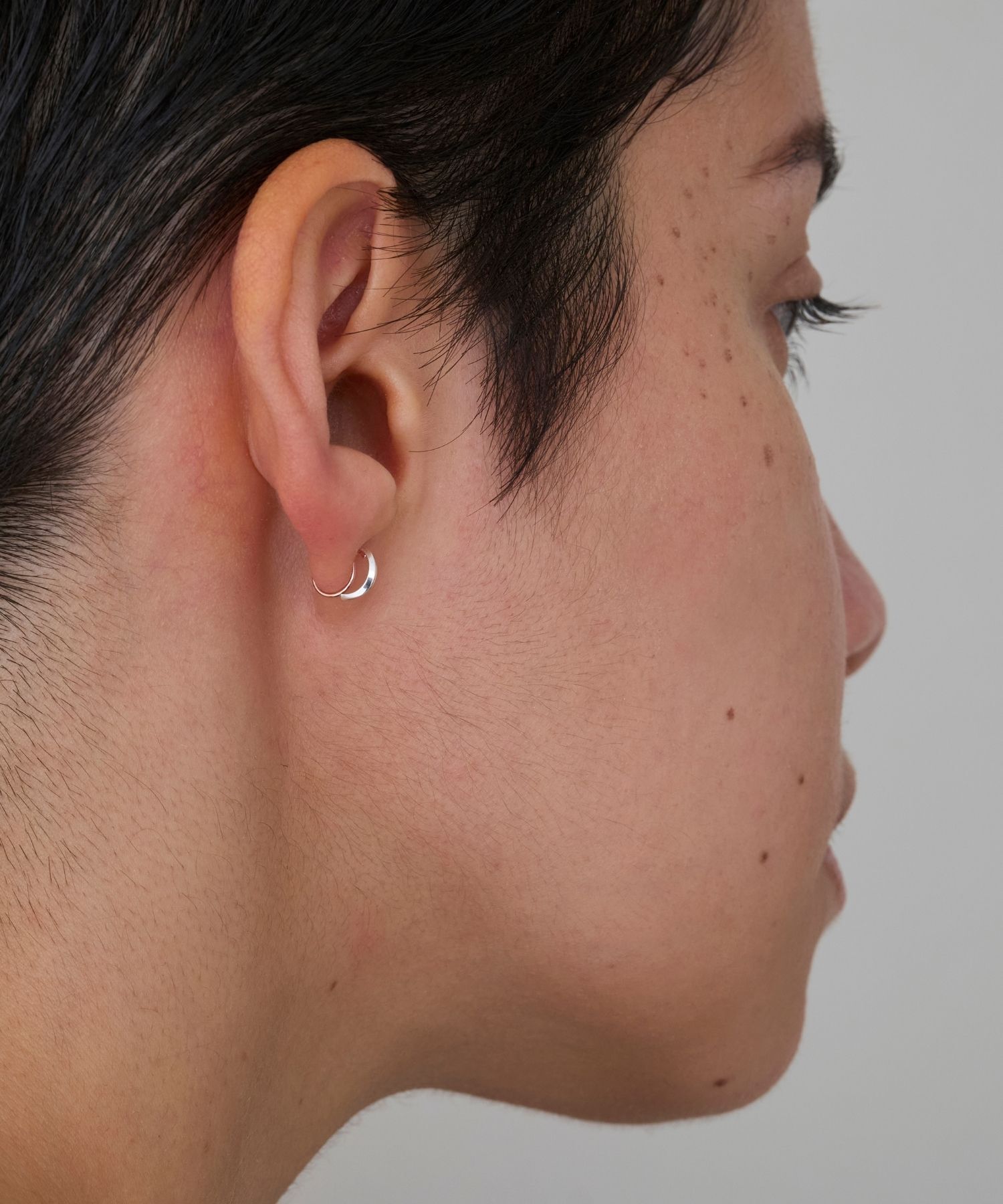 JUPITER「【K10&SV925】コンビカラーフープイヤリング　ピンクゴールド&times;シルバー」|イヤリング|