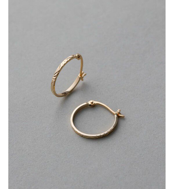 ete「K10YG クレール カット ピアス」|ピアス|