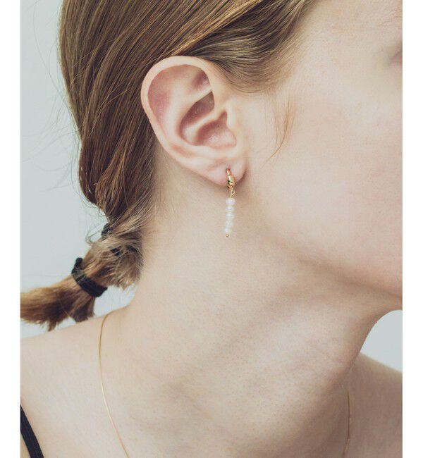 ete「パール ストレートライン イヤリング」|イヤリング|