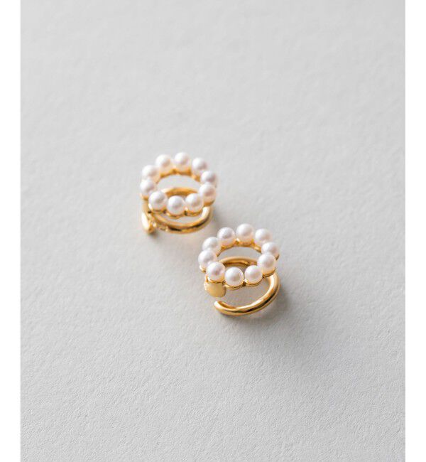 ete「サークル パール ループイヤリング」|イヤリング|