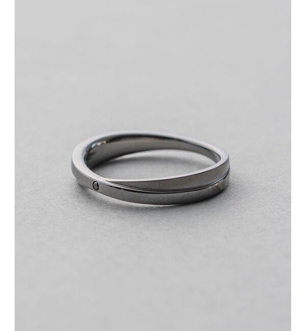 ete「[シェア] ブラックダイヤモンド クロス リング」|リング|