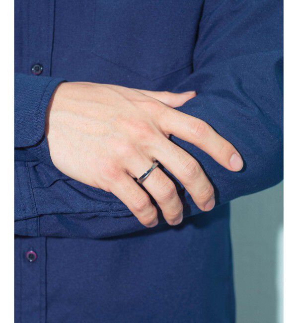 ete「[シェア] ブラックダイヤモンド クロス リング」|リング|