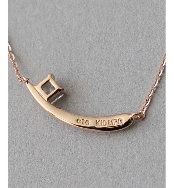 ete「K10MPG ミストピンク ホワイトトパーズ ネックレス」|ネックレス|