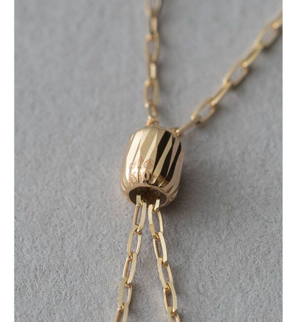 ete「K10YG ループ ロングネックレス」|ネックレス|