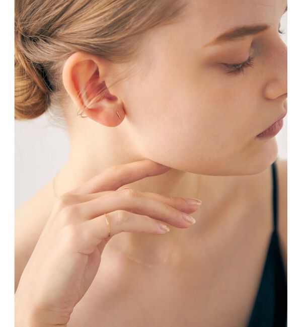 ete「[ONLINE Limited] K10YG ワイヤー ピアス」|ピアス|