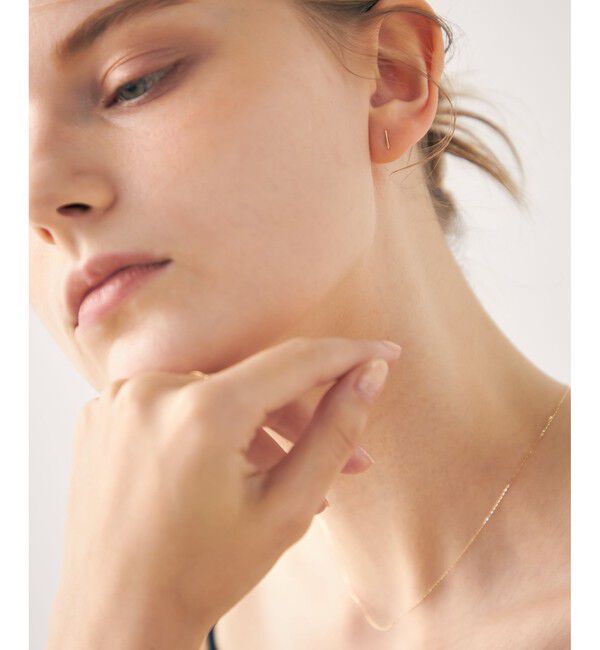 ete「[ONLINE Limited] K10YG ワイヤー ピアス」|ピアス|
