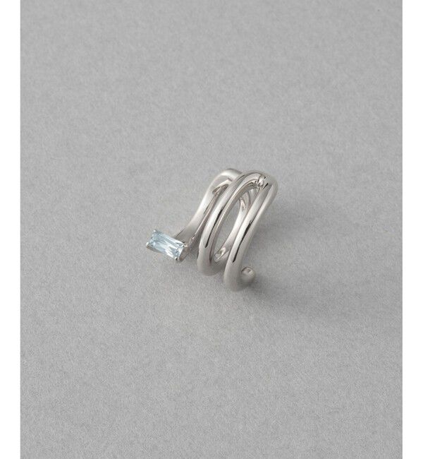 ete「ビジュー ピークカフ」|イヤーカフ|プラチナム