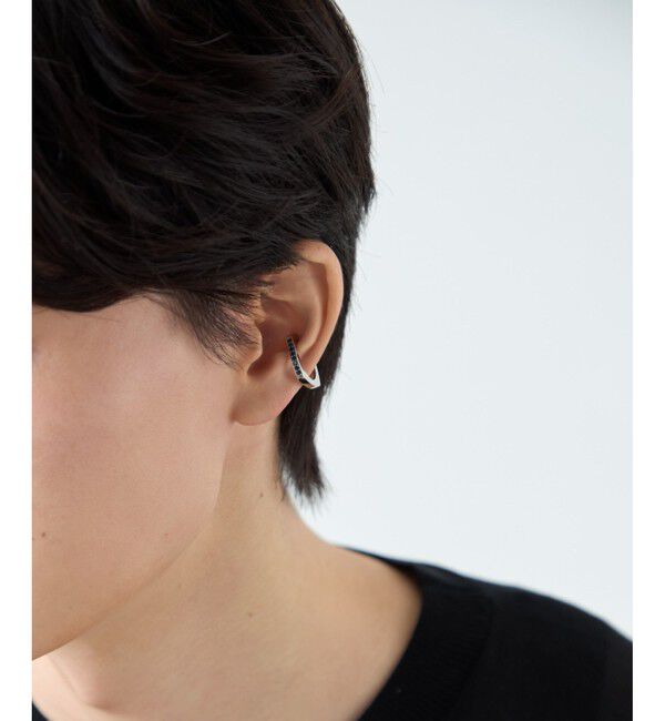 ete「[カラーリスト] ビジュー リバーシブル イヤーカフ プラチナム」|イヤーカフ|