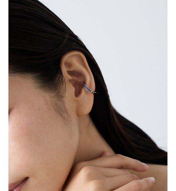 ete「[カラーリスト] ビジュー リバーシブル イヤーカフ プラチナム」|イヤーカフ|