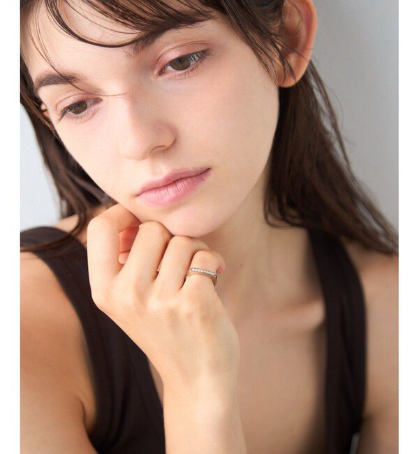 ete「[カラーリスト] ビジュー リバーシブル イヤーカフ プラチナム」|イヤーカフ|