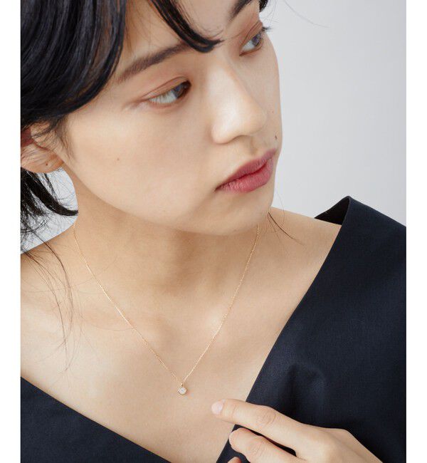 Jouete「K18YG レイヤー パヴェ ダイヤモンド ネックレス」|ネックレス|