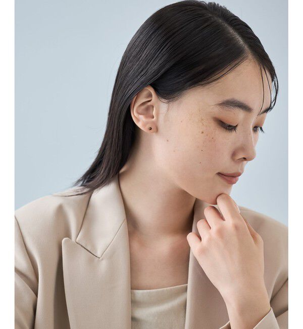 Jouete「K10YG ピアス ナチュラルストーン」|ピアス|