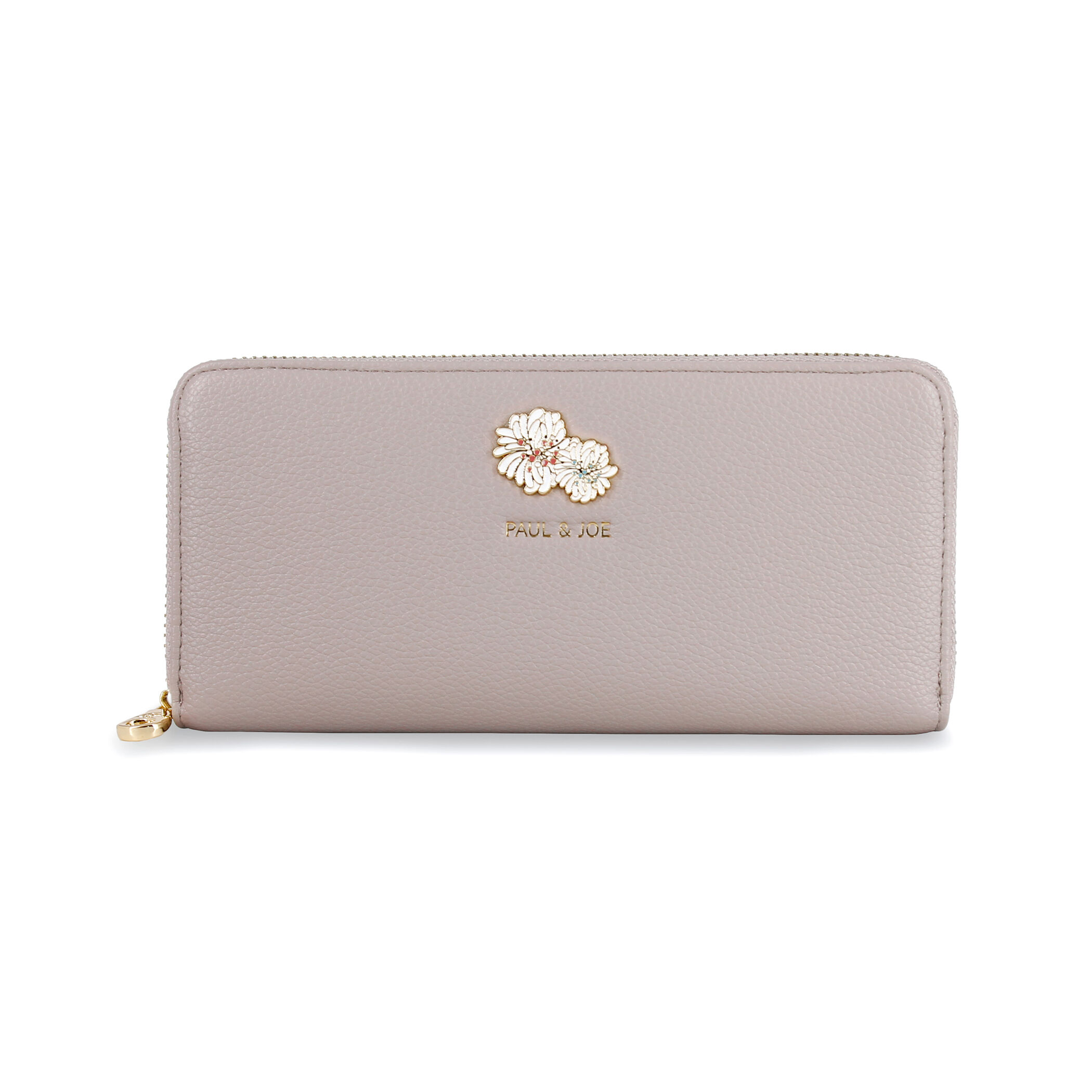 PAUL&JOE「ラウンド束入れ／クリザンテーム　メタル　／ＰＡＵＬ　＆　ＪＯＥ」|財布|グレー