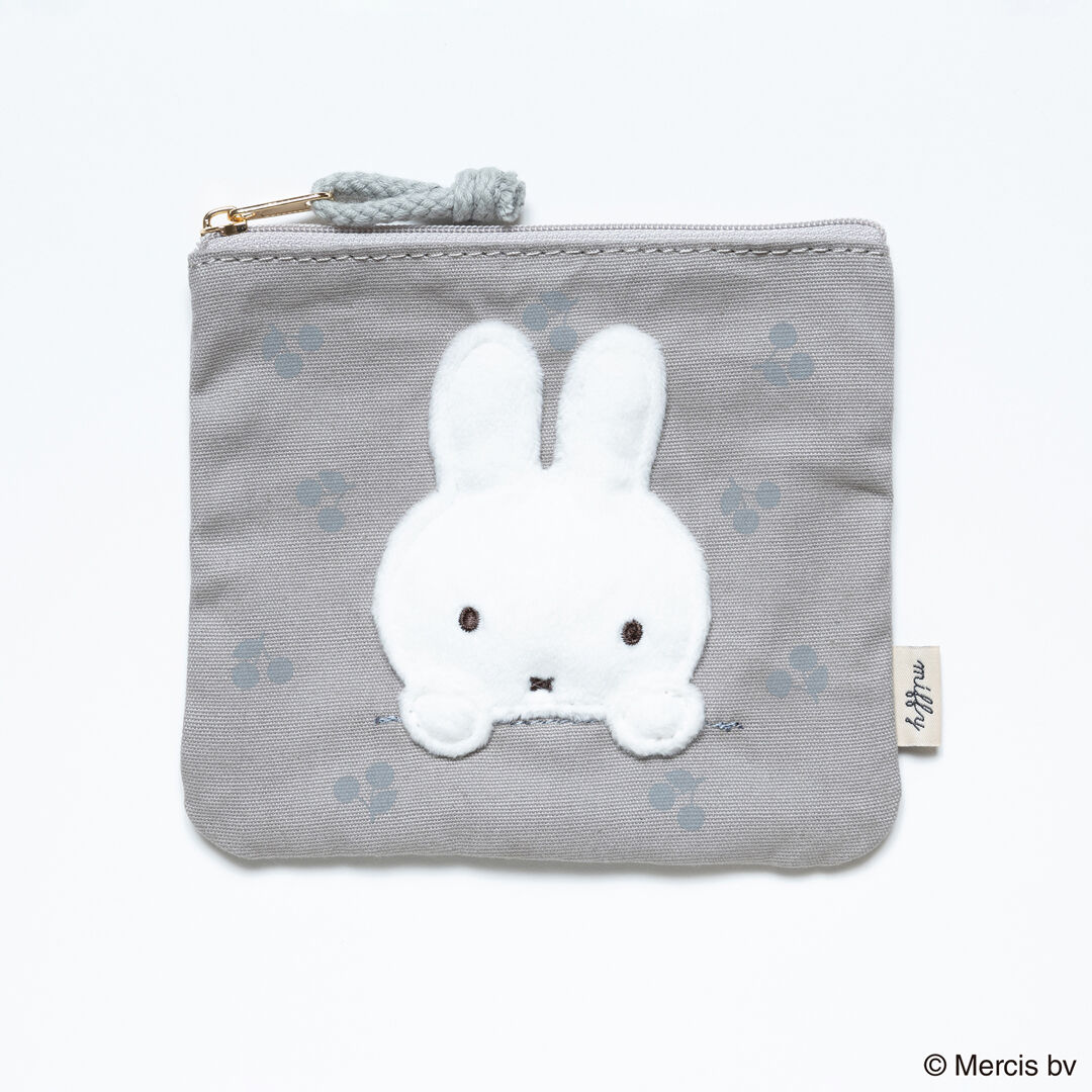  「MIFFY CHERRY APPLIQUE ミニフラットポーチ」|ポーチ|GRY