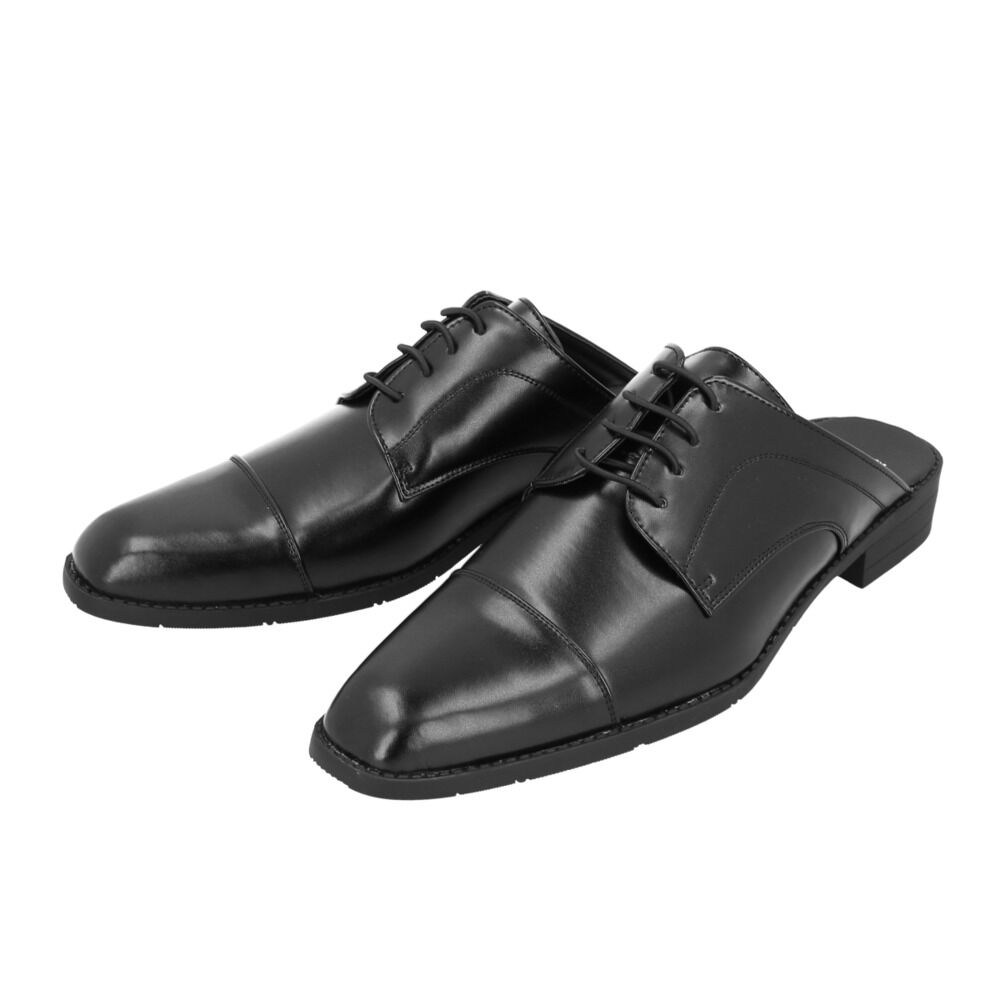 BACKYARD FAMILY「オフィス サンダル メンズ 通販 おしゃれ 黒 オフィスサンダル ビジネスサンダル 蒸れない」|ルームシューズ|ブラック1