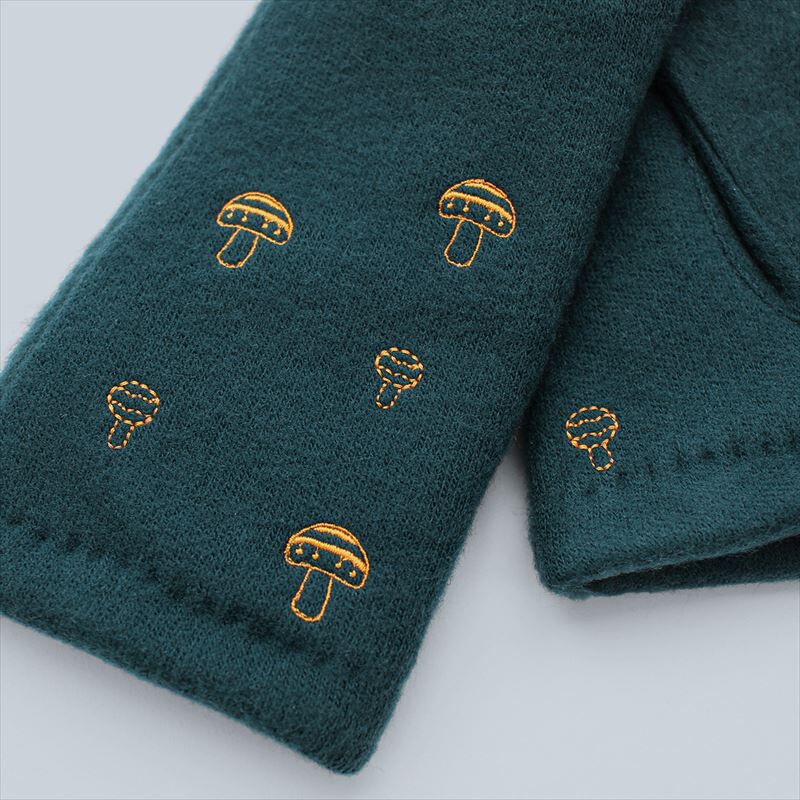 BACKYARD FAMILY「クロダ 手袋 レディース 通販 グローブ 手ぶくろ 暖かい かわいい 可愛い きのこ 刺繍 通勤」|手袋|