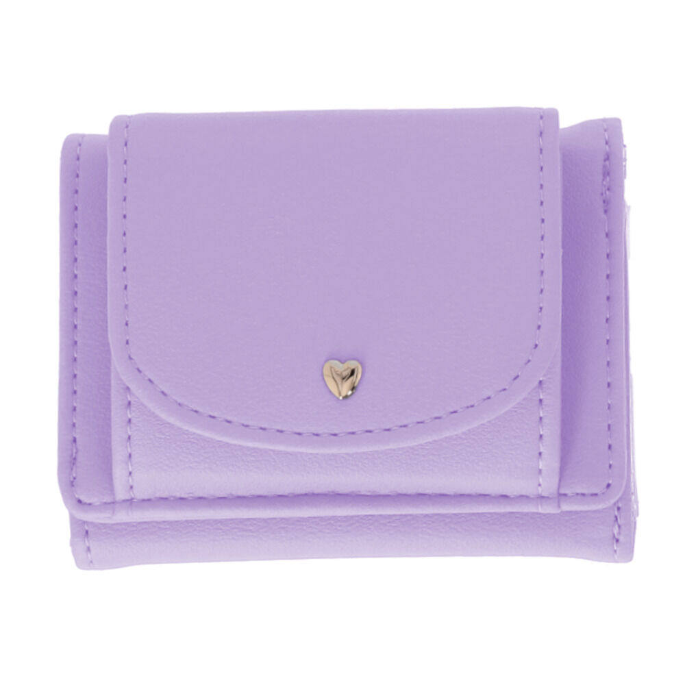 BACKYARD FAMILY「推し活 ミニ財布 通販 三つ折り財布 折財布 財布 サイフ さいふ 三つ折り クリアポケット」|財布|パープル1