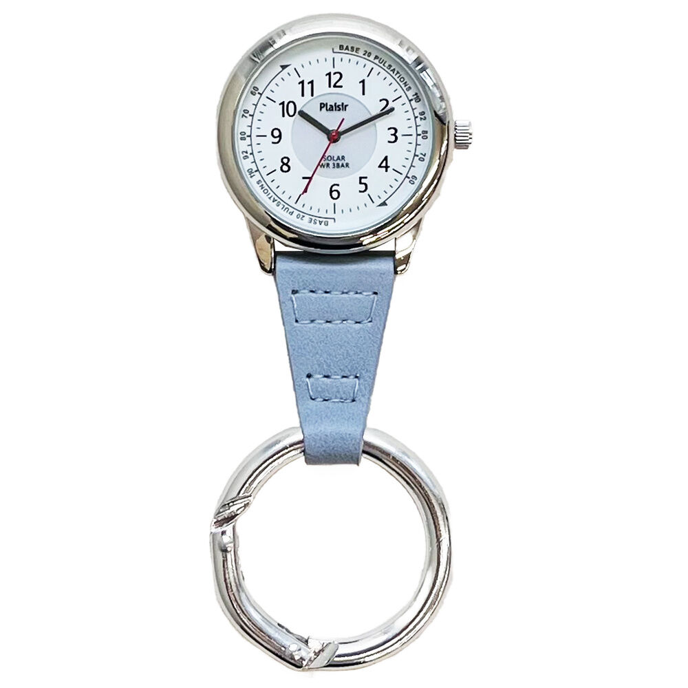 BACKYARD FAMILY「plaisir 時計 通販 懐中時計 カラビナウォッチ ナースウォッチ ソーラー 3気圧防水」|腕時計|ブルー1