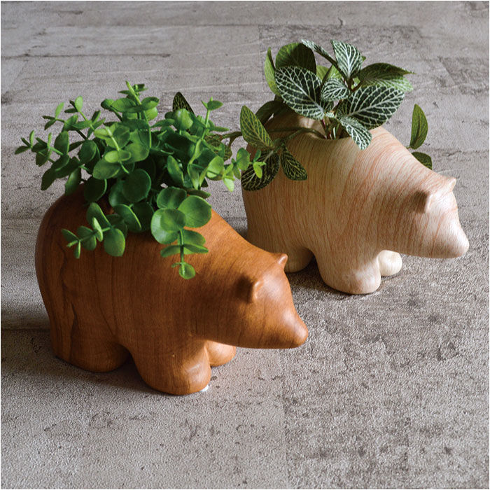 BACKYARD FAMILY「光触媒 フェイクグリーン 通販 イミテーション 消臭 抗菌 造花 陶器 木目調 アニマル」|その他|