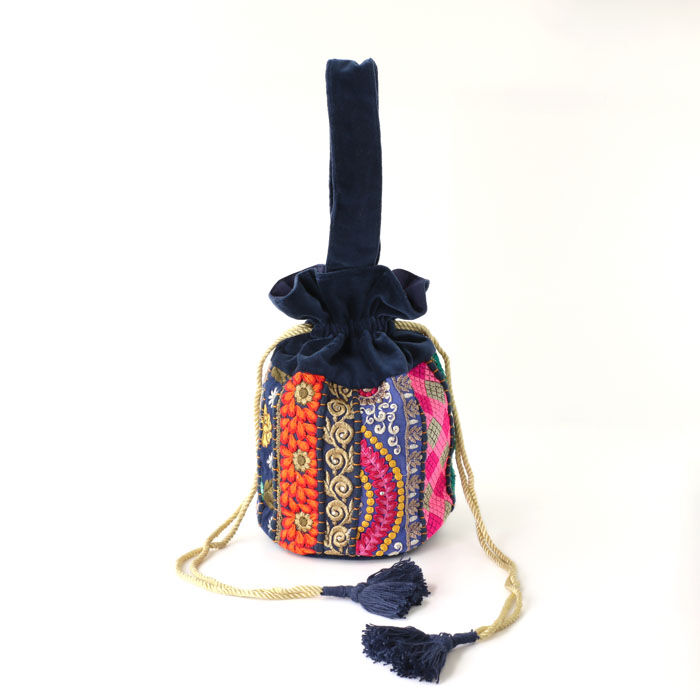 BACKYARD FAMILY「巾着バッグ 巾着袋 レディース カンバディアパッチ 通販 巾着バック 巾着 ポーチ バッグ バック」|ポーチ|