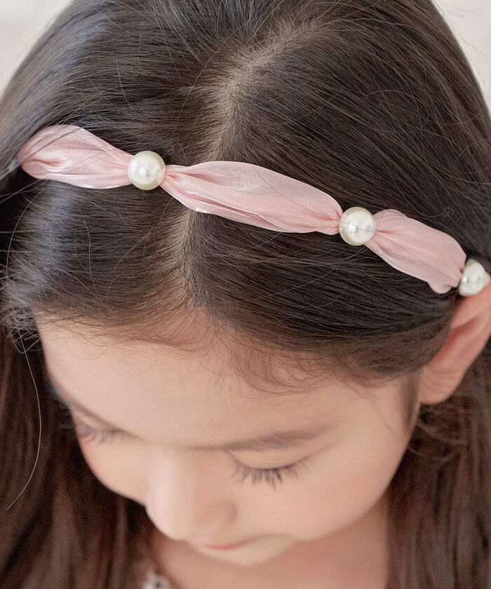 BACKYARD FAMILY「Rora カチューシャ 通販 パール リボン 48522102 髪飾り ヘッドドレス 子供 女の子」|その他|