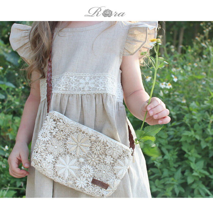 BACKYARD FAMILY「Rora ワンピース キッズ 通販 ローラ リネンワンピース ノエル 半袖 フリル レース 無地」|その他|