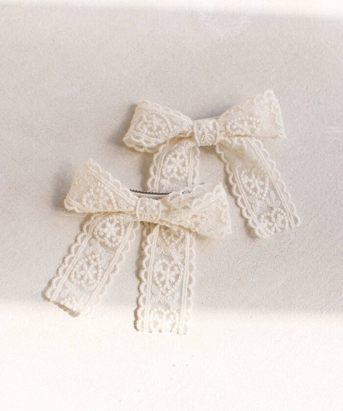 BACKYARD FAMILY「Rora ヘアクリップ キッズ 2個セット 通販 ケイリー 髪飾り 髪留め リボン 大きめ レース」|その他|