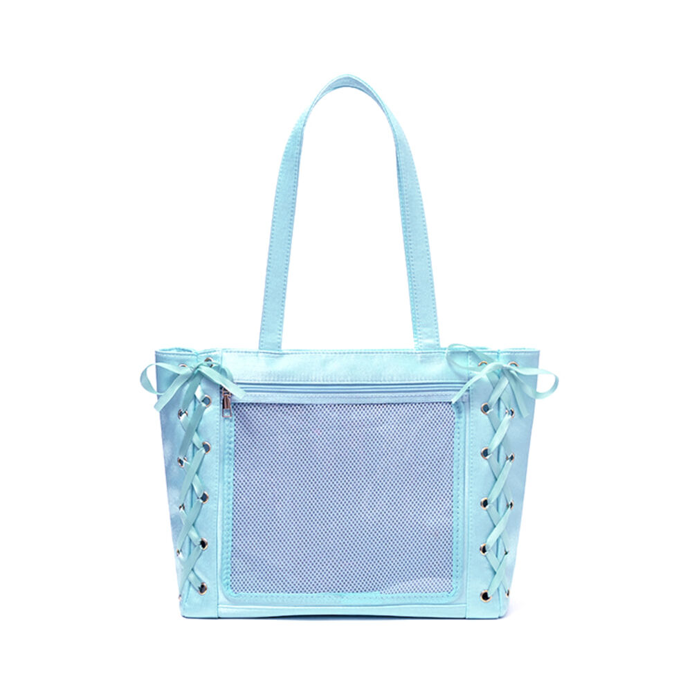 BACKYARD FAMILY「痛バッグ 痛バ トート 通販 トートバッグ 痛バック 痛いバック 痛い 肩掛けカバン クリアバッグ」|トートバッグ|ブルー2