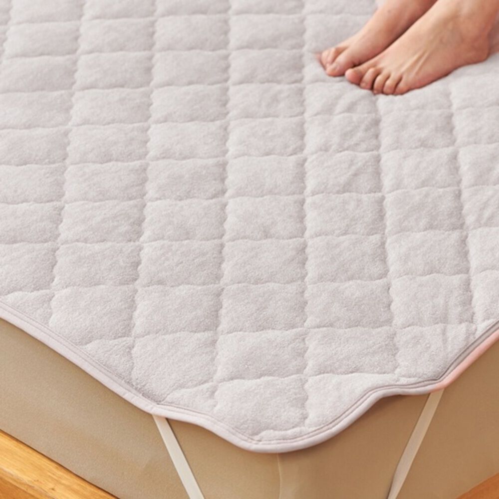 BACKYARD FAMILY「敷きパッド パイル生地 通販 敷パッド 敷パット パイル地シーツ ベッドパット ベッドパッド」|ブランケット|グレー1