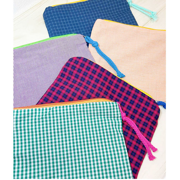 BACKYARD FAMILY「チェック柄 ポーチ 通販 化粧ポーチ 小物入れ コスメポーチ メイクポーチ コスメ収納」|ポーチ|